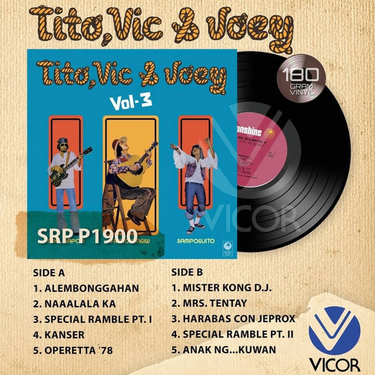 Tito, Vic & Joey - Vol. 3 LP (Vicor Reissue)