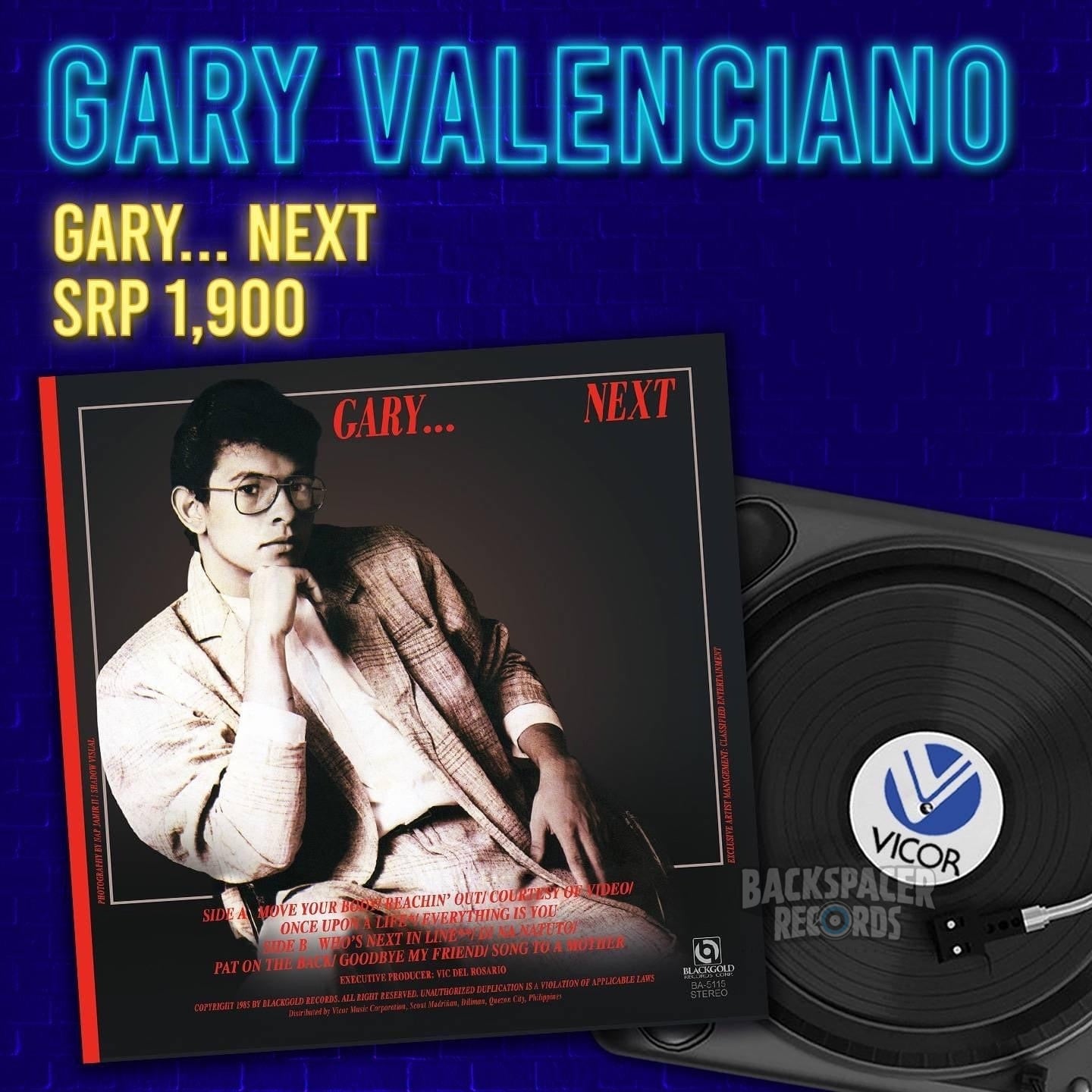 Gary Valenciano - Gary... Next LP (Vicor Reissue)